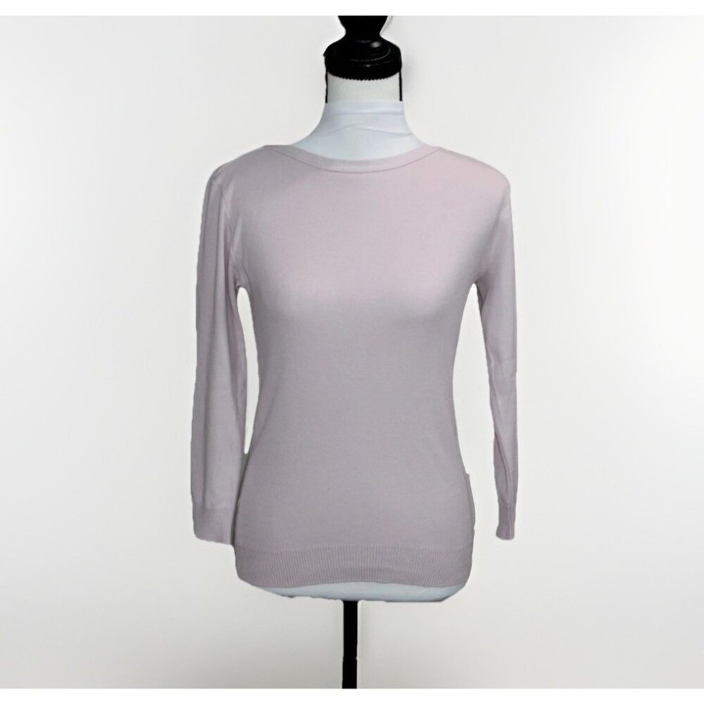 Agnes B Gold Button Shoulder Women's Pink Sweater Badiane 3/4 Sleeves FRANCE XS